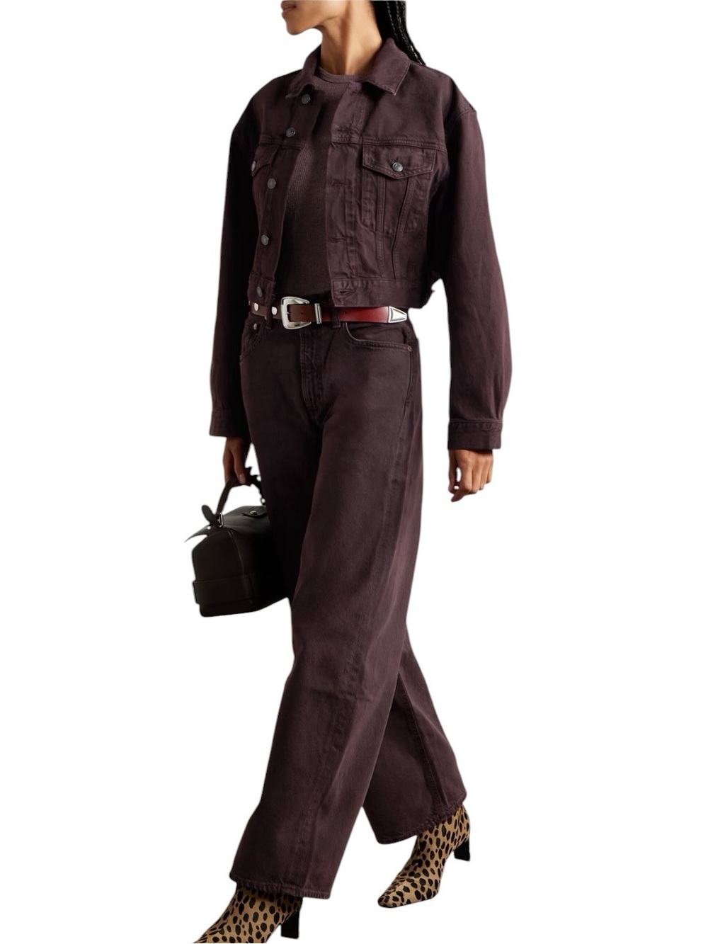 AGOLDE Radley Jacket in Sloe Berry Size Small - Picture 2 of 11